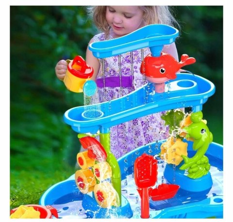 Stolik Wodny Piaskownica Do Piasku Wody Wiaderko Dla Dzieci i Krzesełko