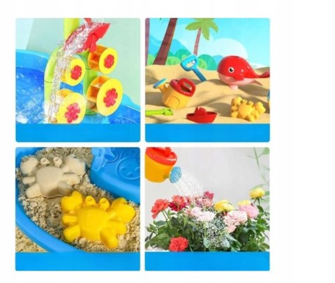 Stolik Wodny Piaskownica Do Piasku Wody Wiaderko Dla Dzieci i Krzesełko