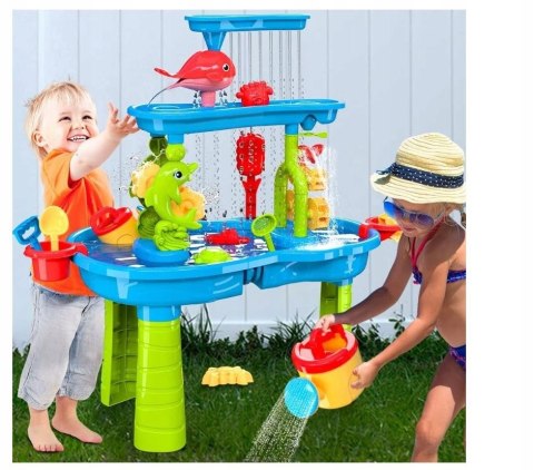 Stolik Wodny Piaskownica Do Piasku Wody Wiaderko Dla Dzieci i Krzesełko
