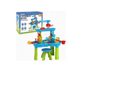 Stolik Wodny Piaskownica Do Piasku Wody Wiaderko Dla Dzieci i Krzesełko