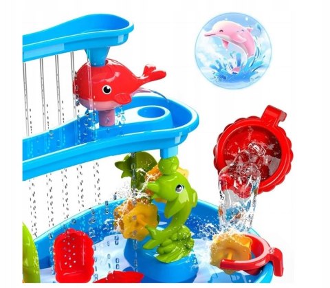 Stolik Wodny Piaskownica Do Piasku Wody Wiaderko Dla Dzieci i Krzesełko