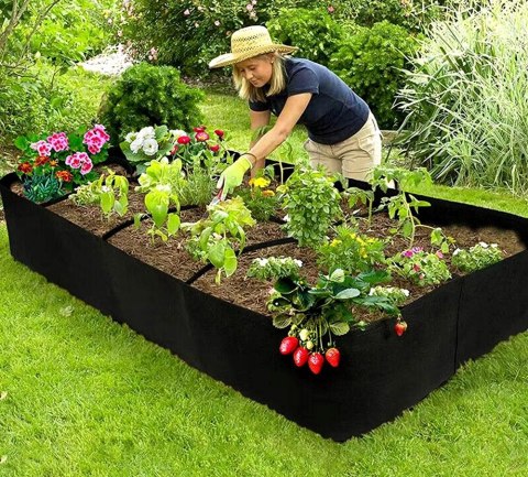 TORBA WOREK Do Uprawy SADZENIA Warzyw DONICZKA 180x90cm RĘKAWICE