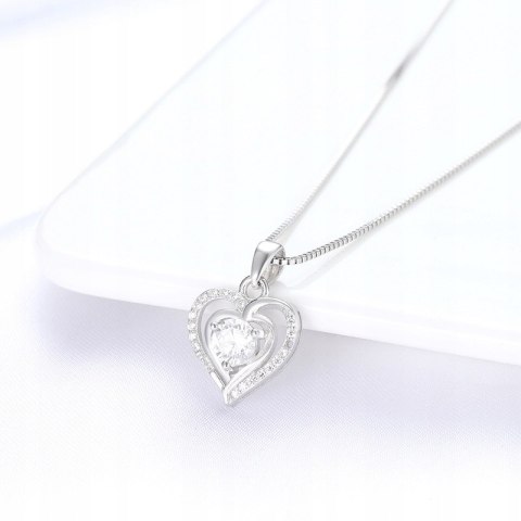 WIECZNA RÓŻA W Pudełku Obrotowym Szkatułka + Naszyjnik DZIEŃ KOBIET PREZENT