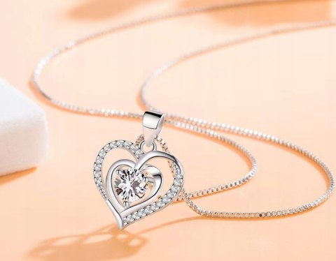 WIECZNA RÓŻA W Pudełku Obrotowym Szkatułka + Naszyjnik DZIEŃ KOBIET PREZENT