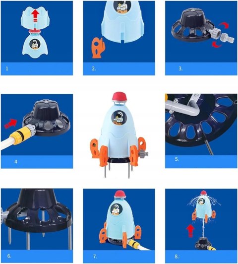 Zraszacz Ogrodowy Rakieta Na Wodę Fontanna Dla Dzieci Zabawka Na Lato