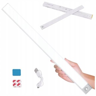 LAMPA LED Z Czujnikiem Ruchu Do Szafy Nocna Akumulator USB Na Magnes 60cm
