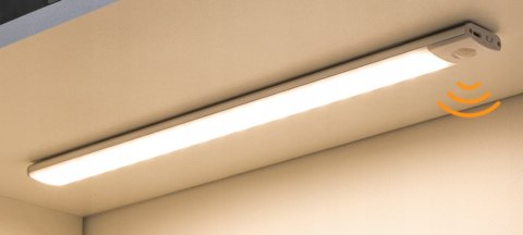 LAMPA LED Z Czujnikiem Ruchu Do Szafy Nocna Akumulator USB Na Magnes 60cm