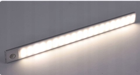 LAMPA LED Z Czujnikiem Ruchu Do Szafy Nocna Akumulator USB Na Magnes 60cm