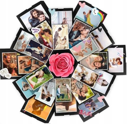 PUDEŁKO Niespodzianka Exploding Box DZIEŃ KOBIET Prezent + Naszyjnik Damski