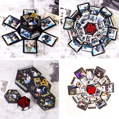 PUDEŁKO Niespodzianka Exploding Box DZIEŃ KOBIET Prezent + Naszyjnik Damski