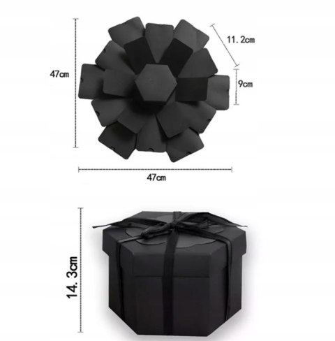 PUDEŁKO Niespodzianka Exploding Box DZIEŃ KOBIET Prezent + Naszyjnik Damski